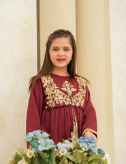 Maroon Embroidered Cotton Lawn 2-Piece Set