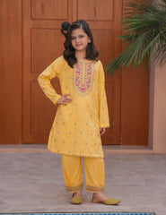 Marigold Sunshine Khadar 2 Pcs Set
