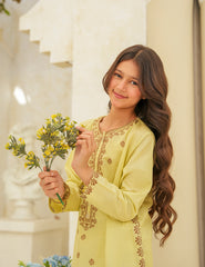 Citrine Bloom Embroidered Cotton Lawn 2-Piece Set