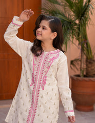 Ivory Petal Khadar 2 Pcs Set