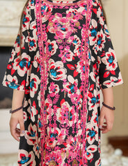 Midnight Bloom Cotton Lawn Suit