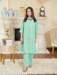 Mint Meadow Cotton Lawn Suity