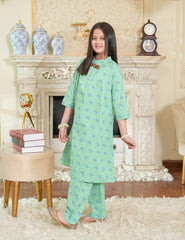 Mint Meadow Cotton Lawn Suity