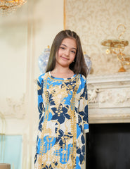 Royal Azure Cotton Lawn Suit