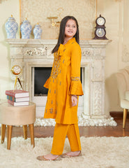 Golden Glow Cotton Lawn Suit