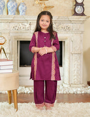 Royal Plum Cotton Lawn Suit