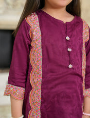 Royal Plum Cotton Lawn Suit