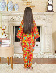 Scarlet Bloom Lawn Suit
