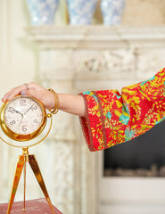 Scarlet Bloom Lawn Suit