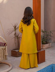 Sunlit Mustard Khadar 2 Pcs Set