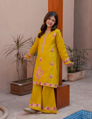 Sunlit Mustard Khadar 2 Pcs Set