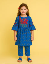 Blue Blossom 2-Piece Kurta Set