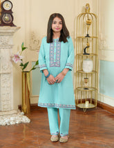 Aqua Serenity Cotton Lawn Suit