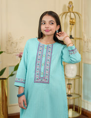Aqua Serenity Cotton Lawn Suit