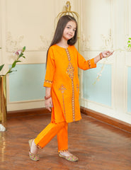 Sunset Ember Cotton Lawn Suit
