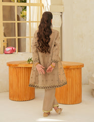 Taupe Luxe Silk & Organza 3 Pcs