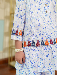 Ivory Bloom Cotton Lawn Suit