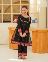 Black Silk & Organza 3 Pcs