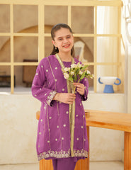 Violet Silk & Organza 3 Pcs