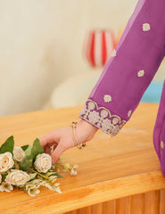 Violet Silk & Organza 3 Pcs