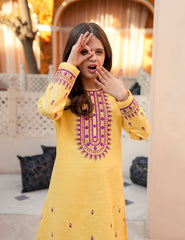 Soft Marigold Khadar 2 Pcs Set