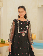 Midnight Noir Silk & Organza 3 Pcs