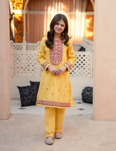 Soft Marigold Khadar 2 Pcs Set