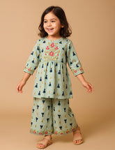 Mint Blossom 2-Piece Kurta Set