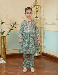 Forest Blossom Cotton Lawn Suit