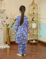 Blue Garden Cotton Lawn Suit