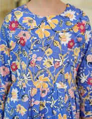 Blue Garden Cotton Lawn Suit