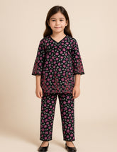 Midnight Petals 2-Piece Kurta Set