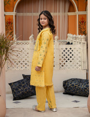 Golden Meadow Bloom Khadar 2 Pcs Set