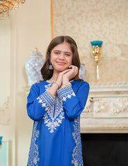 Royal Sapphire Embroidered Lawn Suit