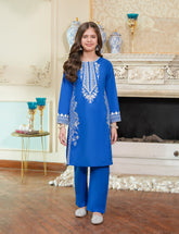 Royal Sapphire Embroidered Lawn Suit