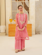 Rose Petal Silk & Organza 3 Pcs