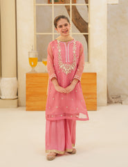 Rose Petal Silk & Organza 3 Pcs