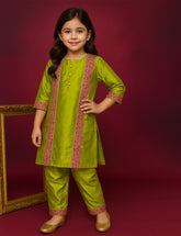 Olive Blossom 2-Piece Kurta Set