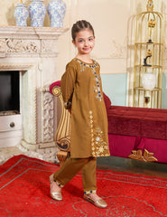 Golden Earth Embroidered Lawn Suit