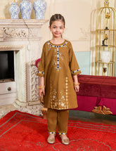 Golden Earth Embroidered Lawn Suit