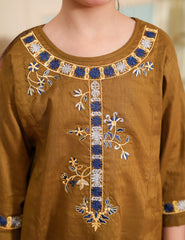 Golden Earth Embroidered Lawn Suit