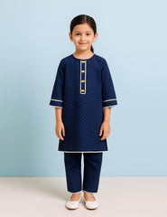 Navy Dots 2-Piece Kurta Set