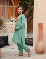 Pastel Meadow Khadar 2 Pcs Set