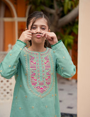 Pastel Meadow Khadar 2 Pcs Set