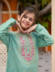 Pastel Meadow Khadar 2 Pcs Set