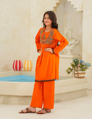 bright orange Cotton Lawn 2-Piece Set