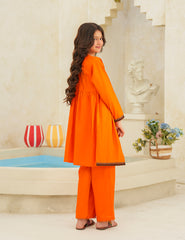 bright orange Cotton Lawn 2-Piece Set