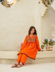 bright orange Cotton Lawn 2-Piece Set