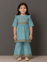 Aqua Bloom 2-Piece Kurta Set