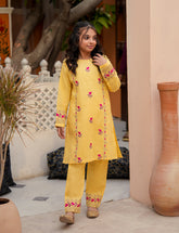 Sunlit Petal Khadar 2 Pcs Set